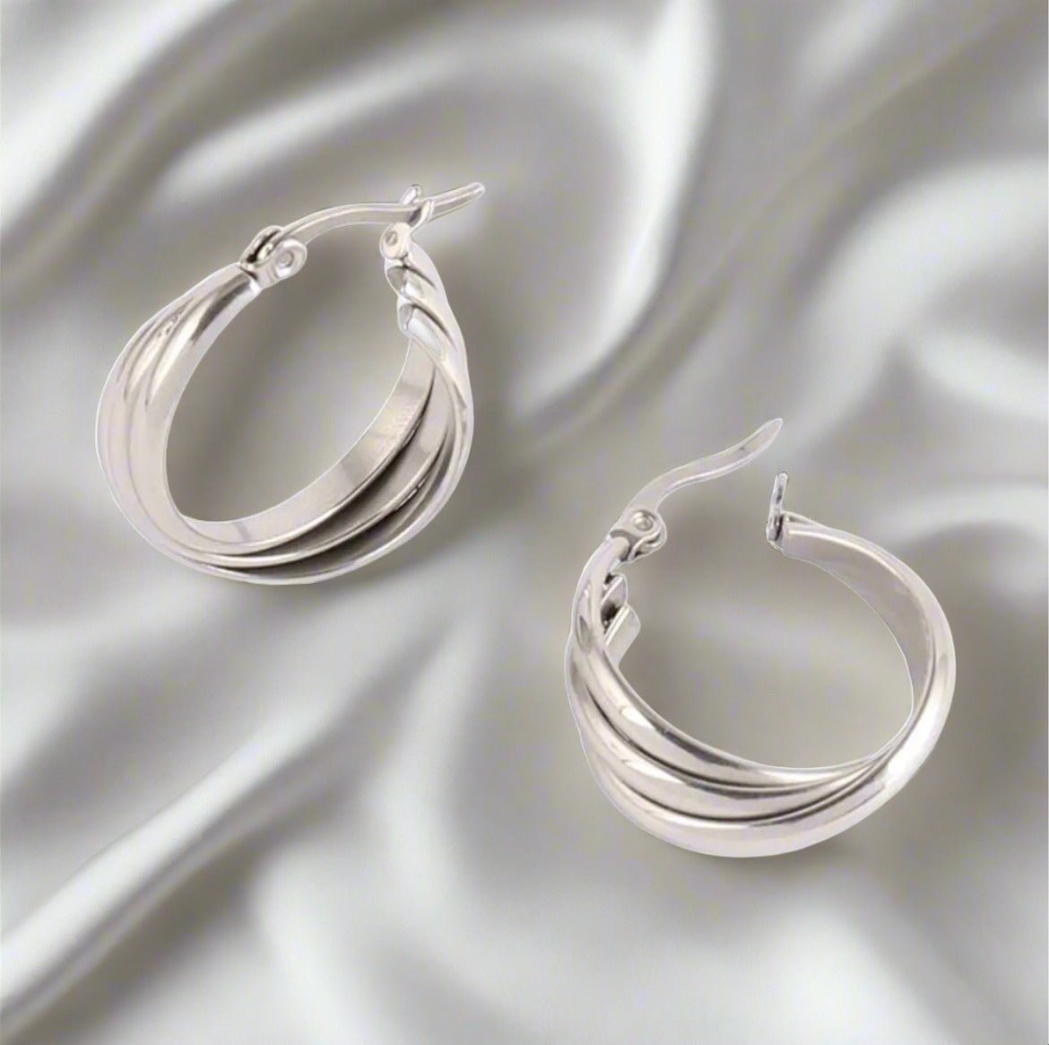 Gold Twisted Hoops
