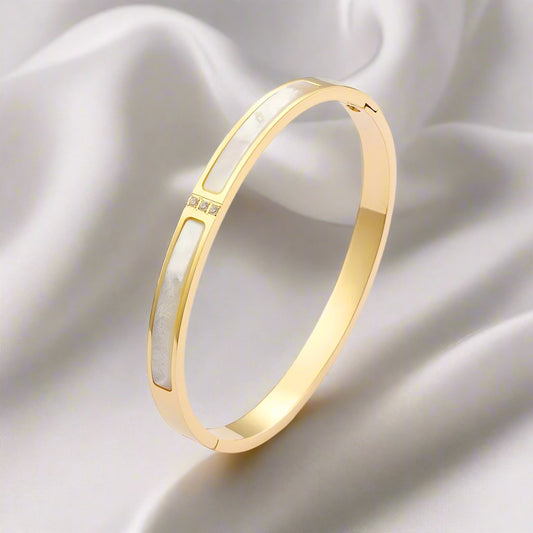 Golden Pearl Bangle