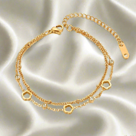 Layered Flower Bracelet